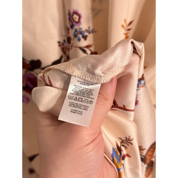 Ann Taylor • NWT Mock Neck Floral Blouse Shirt Cream Womens XXL - Picture 8 of 8